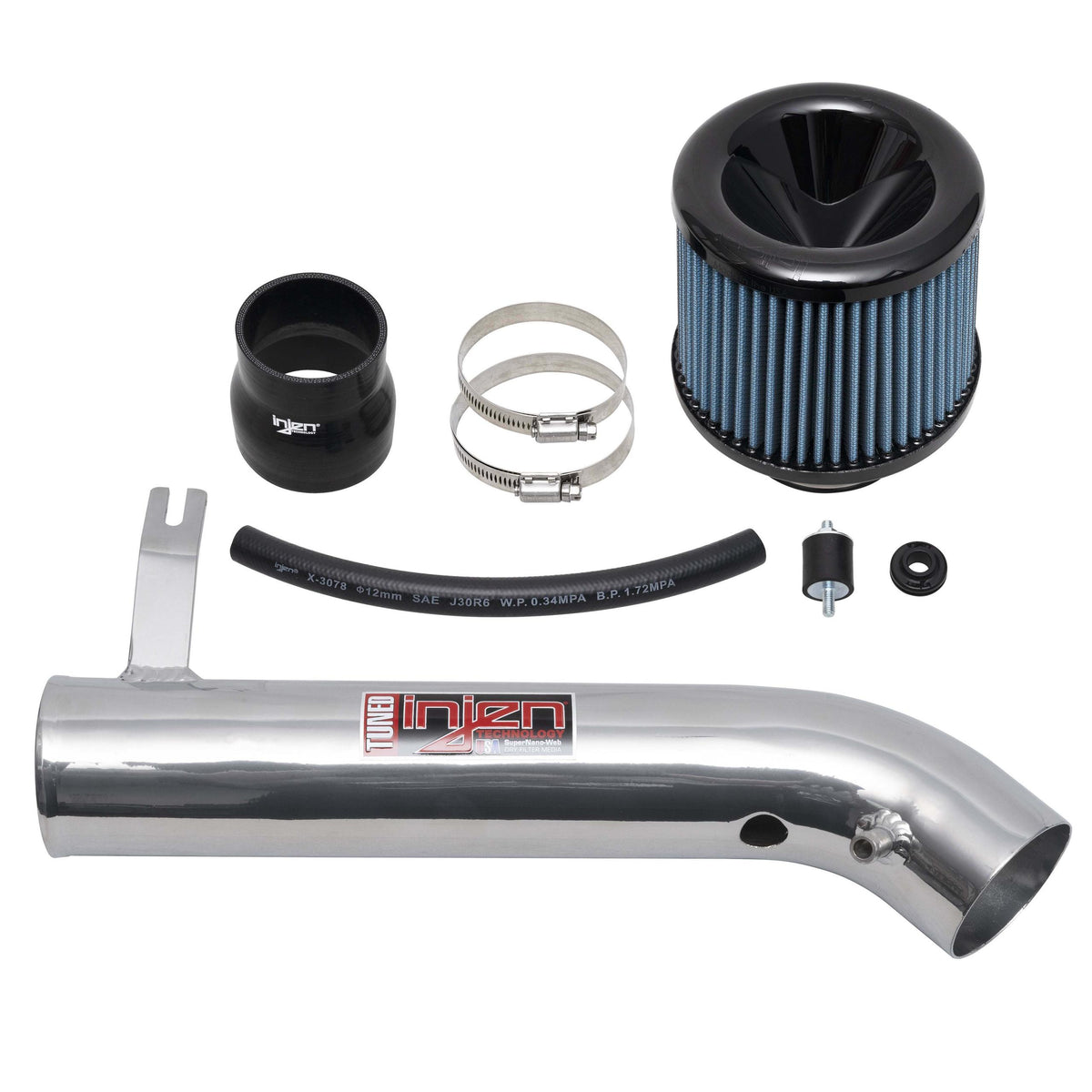 Injen IS short ram air intake system with SuperNano-Web Dry Air filter (1996-1998 Civic EL, Civic EX, Civic HX 1.6L) - IS1550P