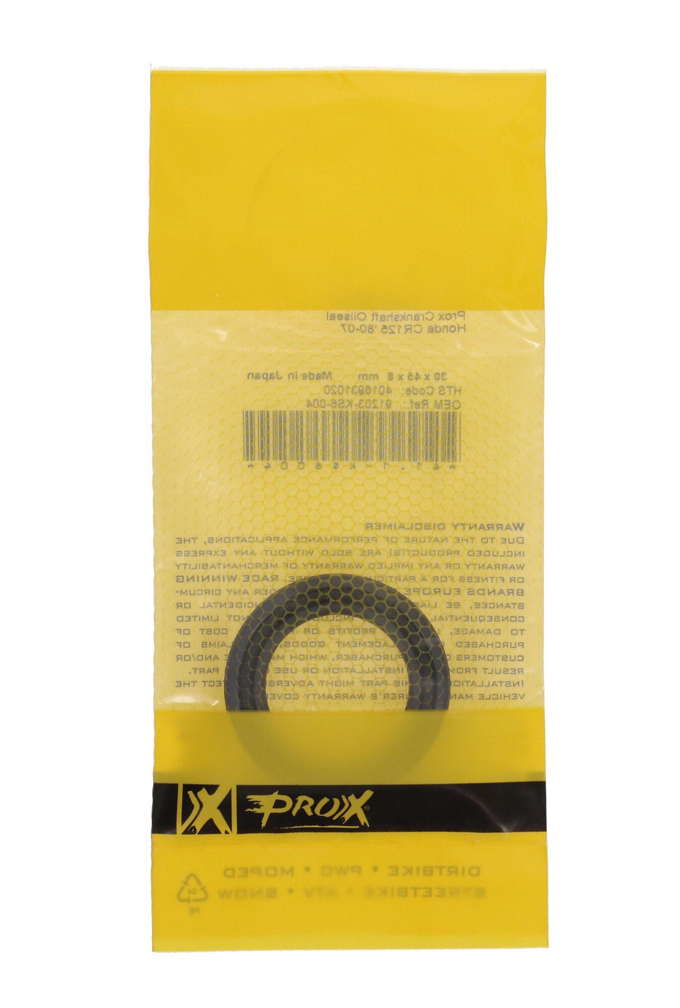 ProX Racing Parts Prox Crankshaft Oil Seal Kawasaki 35X80X6 (1996-2004 Kawasaki Fitment) - 41.4-3716
