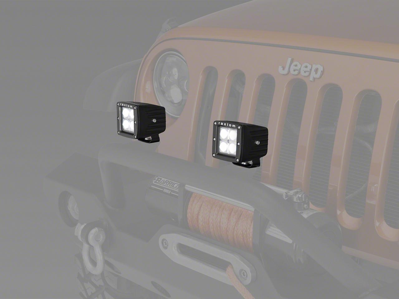 Raxiom 3-Inch Square 4-Led Off Road Light; Flood Beam - J106731