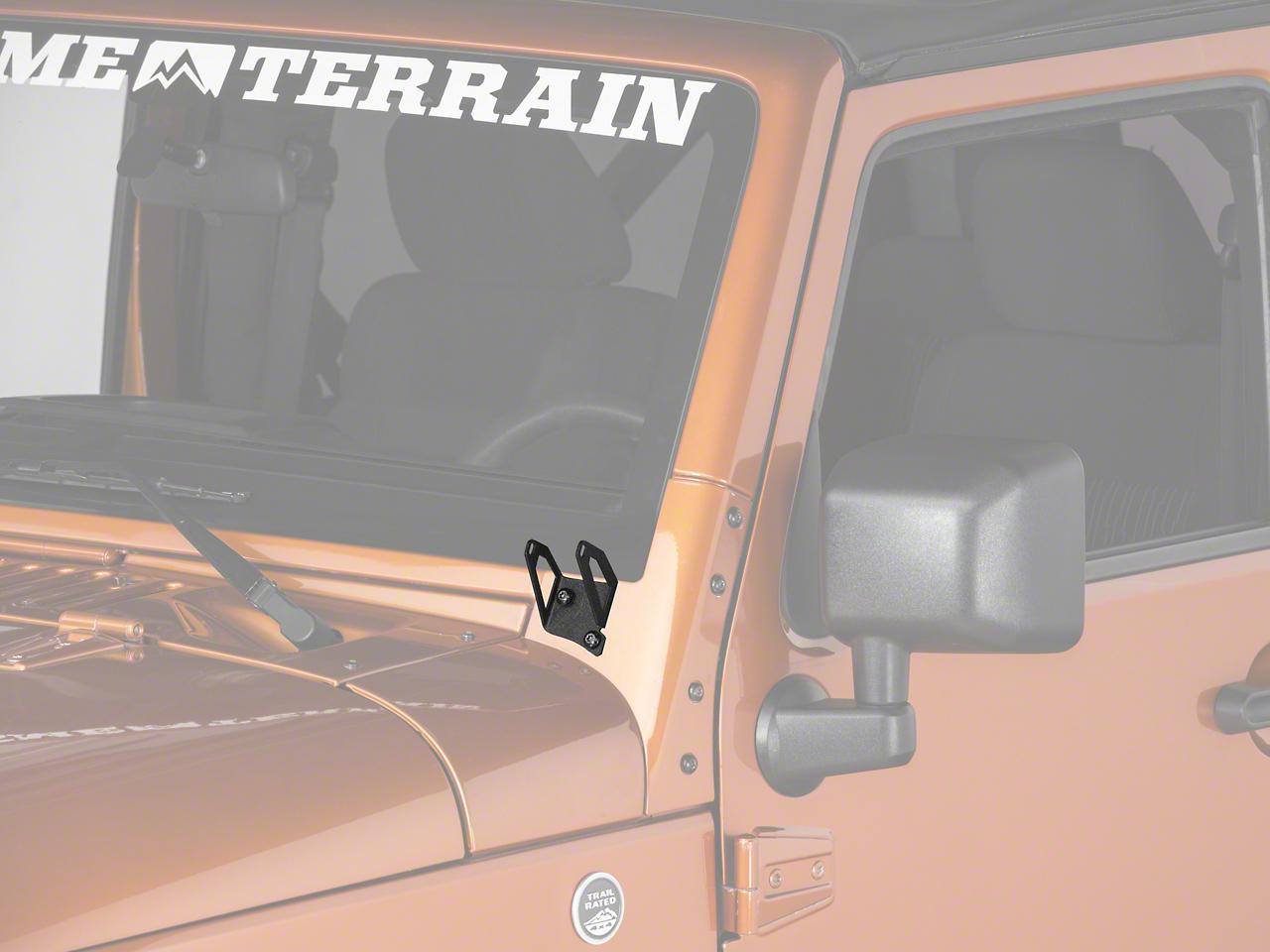 Raxiom Windshield Mounted Light Brackets (2007-2018 Wrangler, Wrangler JK) - J106735