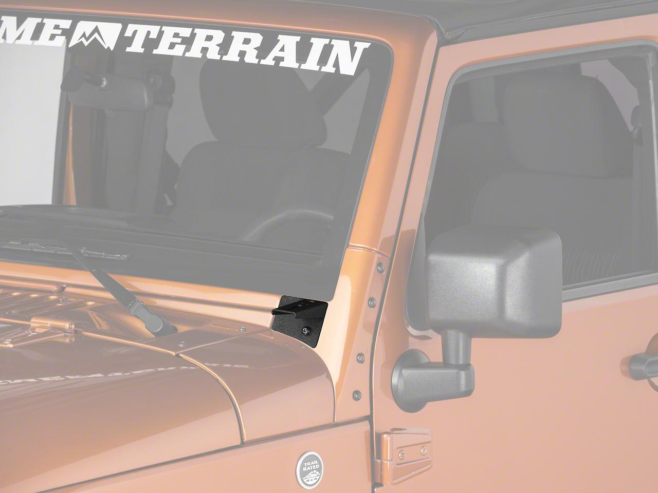 Raxiom Windshield Mounted Light Brackets (2007-2018 Wrangler, Wrangler JK) - J106736