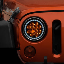 Raxiom 97-18 Jeep Wrangler TJ/JK Axial Spider LED Headlight w/ Amber DRL- Chrome Hsng (Clear Lens) - J108047