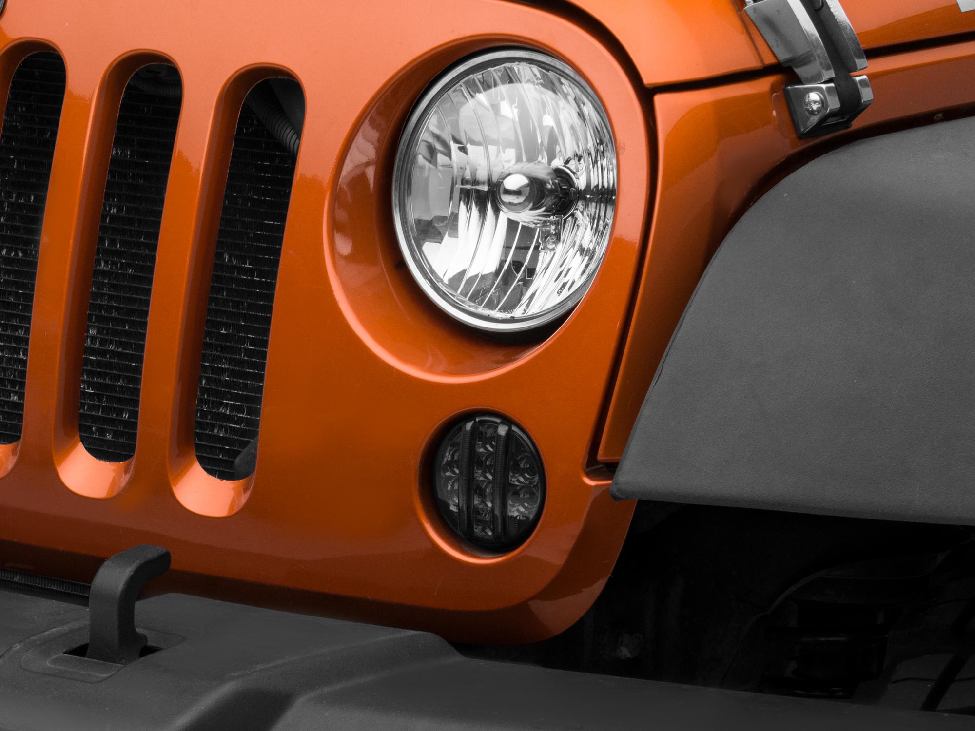Raxiom 07-18 Jeep Wrangler JK Axial Series LED Front Turn Signals (Smoked) - J119943