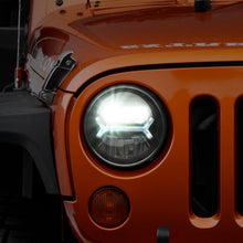 Raxiom 07-18 Jeep Wrangler JK LED Halo Headlights- Black Housing (Clear Lens) - J123773