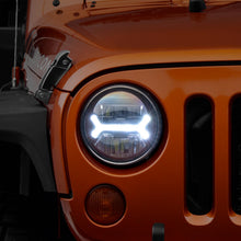 Raxiom 07-18 Jeep Wrangler JK LED Halo Headlights- Black Housing (Clear Lens) - J123773