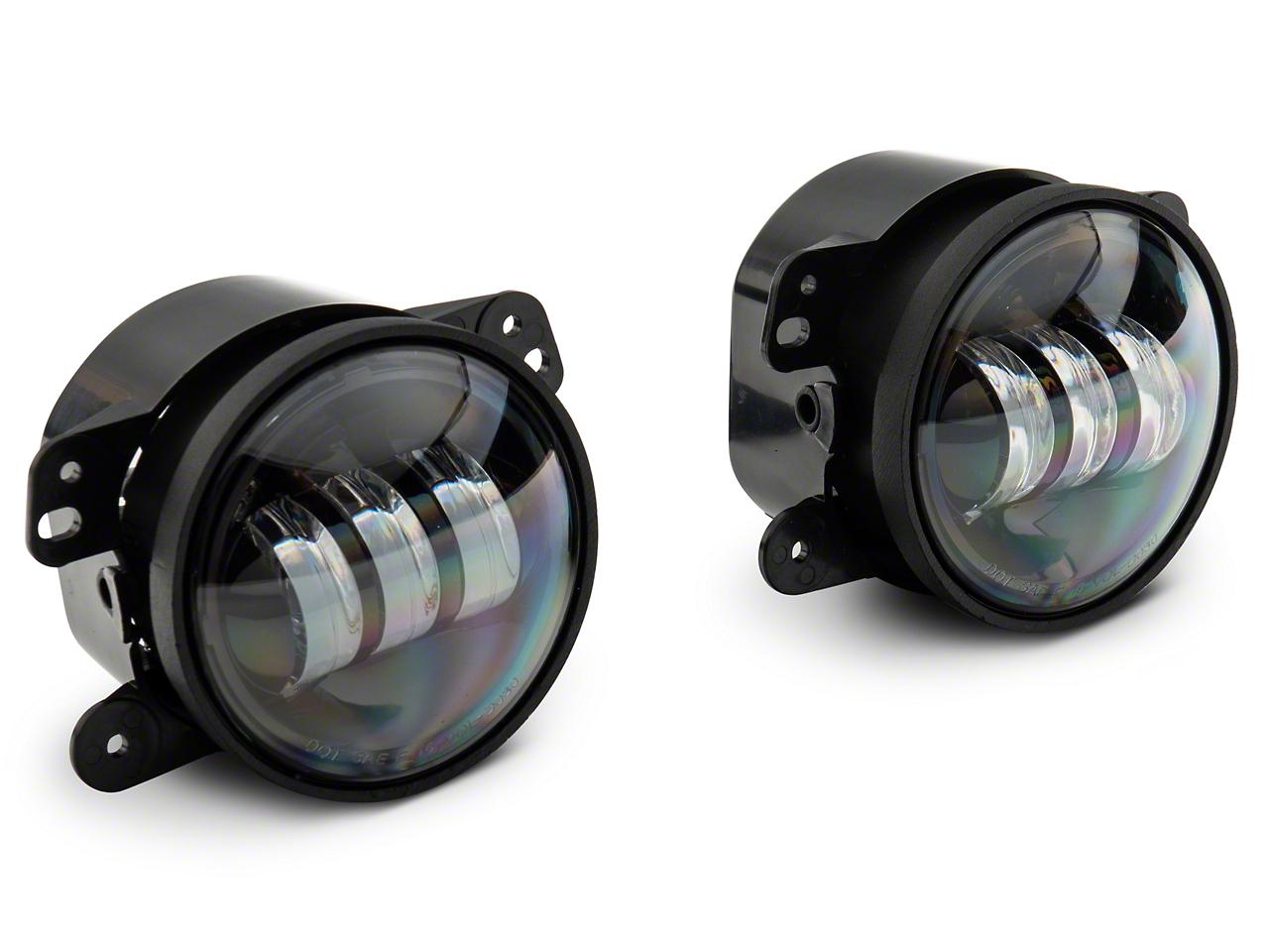 Raxiom Axial Series Tri-Bar Led Fog Lights; Amber (2007-2025 Wrangler, Gladiator, Wrangler JK) - J130810