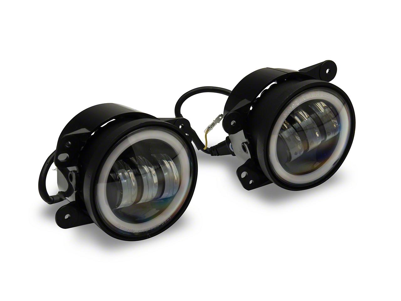 Raxiom Axial Series Halo Led Fog Lights; Amber (2007-2025 Wrangler, Gladiator, Wrangler JK) - J130812