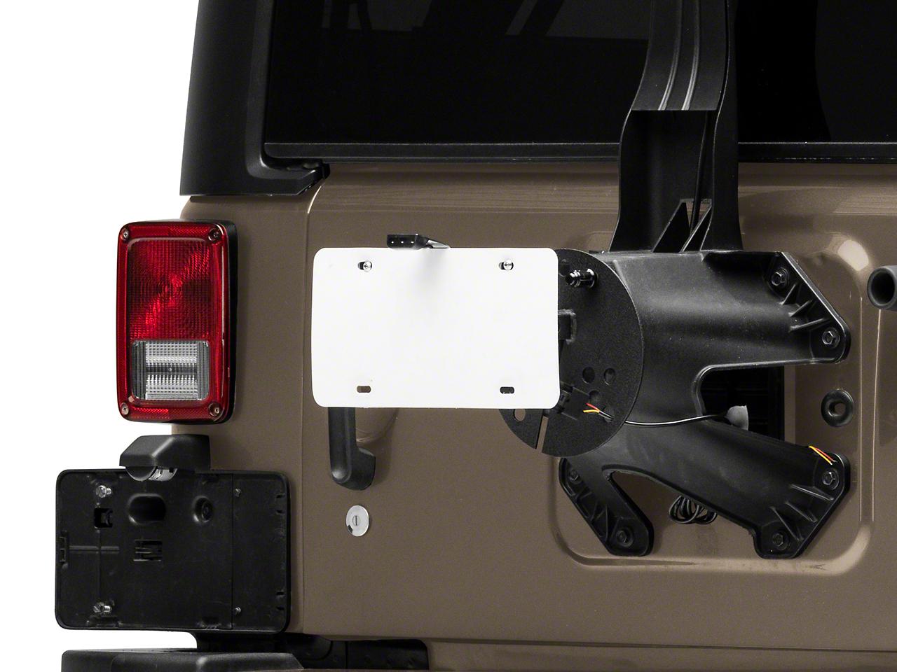 Raxiom Axial Series License Plate Bracket With Led Brake Light (2007-2018 Wrangler, Wrangler JK) - J132759