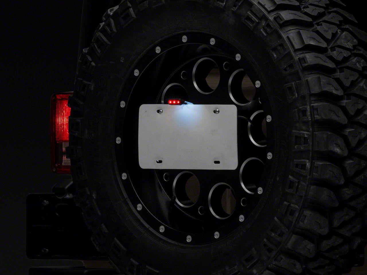 Raxiom Axial Series License Plate Bracket With Led Brake Light (2007-2018 Wrangler, Wrangler JK) - J132759