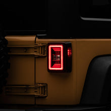 Raxiom 07-18 Jeep Wrangler JK JL Style LED Tail Lights- Black Housing - Red Lens - J133626