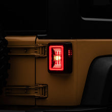 Raxiom 07-18 Jeep Wrangler JK JL Style LED Tail Lights- Black Housing - Red Lens - J133626