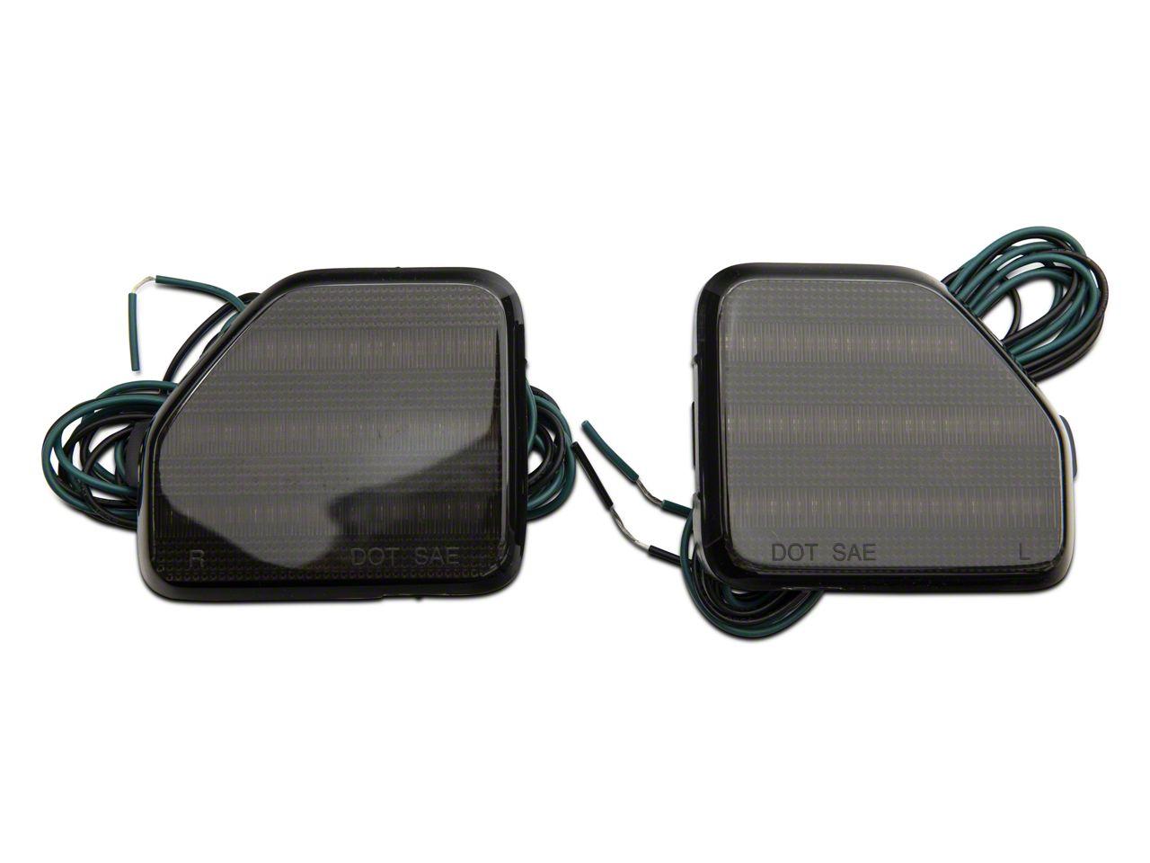 Raxiom Axial Series Led Rear Bumper Reflector Lights; Smoked (2018-2025 Jeep Wrangler) - J134141-JL