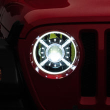 Raxiom 18-22 Jeep Wrangler JL/ JT 9-Inch LED Headlights w/ DRL and Halo- Black Housing (Clear Lens) - J137646