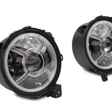 Raxiom 18-22 Jeep Wrangler JL/ JT 9-Inch LED Headlights w/ DRL and Halo- Black Housing (Clear Lens) - J137646