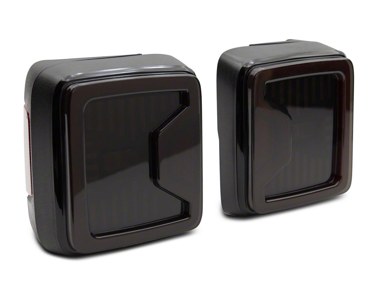 Raxiom Led Tail Lights; Black Housing; Smoked Lens (2018-2025 Wrangler) - J137647-JL