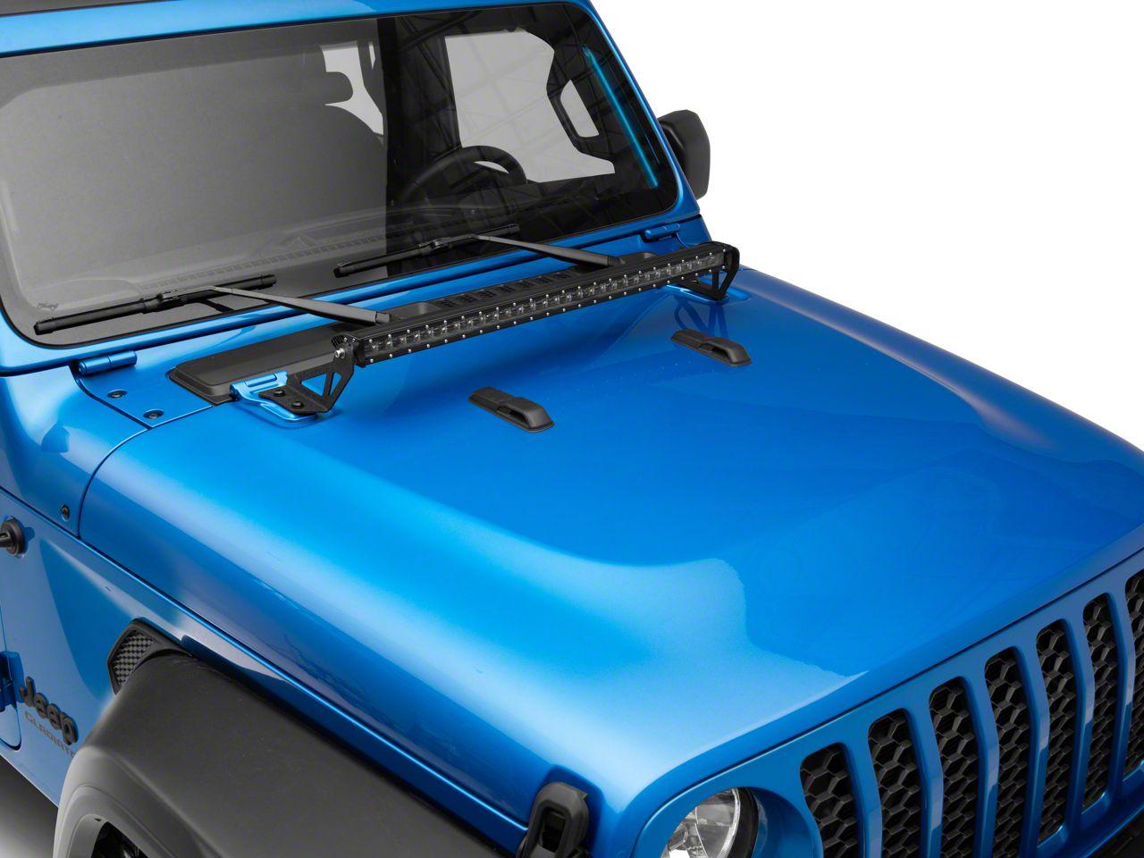 Raxiom Axial Series 30-Inch Single Row Led Light Bar With Hood Mounting Brackets (2018-2025 Wrangler, Gladiator) - J139110