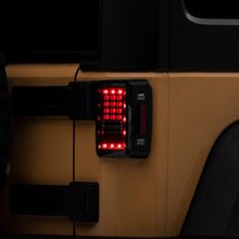 Raxiom Axial Series Led Tail Lights; Black Housing; Clear Lens (2007-2018 Wrangler, Wrangler JK) - J141585