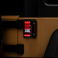 Raxiom Axial Series Led Tail Lights; Black Housing; Clear Lens (2007-2018 Wrangler, Wrangler JK) - J141585