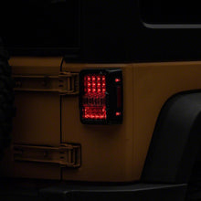 Raxiom Axial Series Lux Led Tail Lights; Black Housing; Clear Lens (2007-2018 Wrangler, Wrangler JK) - J141596