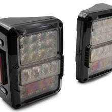 Raxiom Axial Series Lux Led Tail Lights; Black Housing; Clear Lens (2007-2018 Wrangler, Wrangler JK) - J141596
