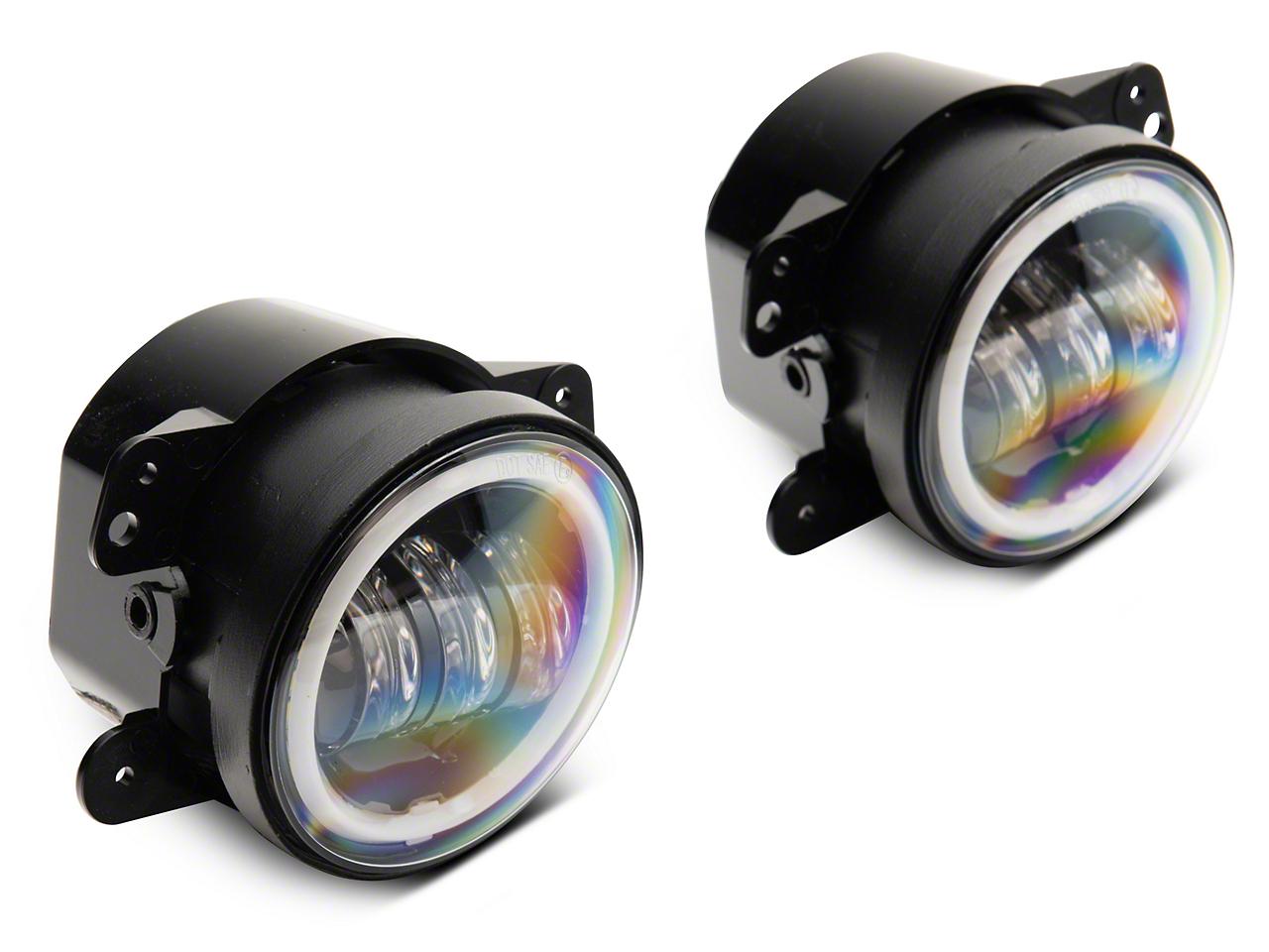 Raxiom Axial Series Halo Led Fog Lights; Amber (2007-2018 Wrangler, Wrangler JK) - J141994