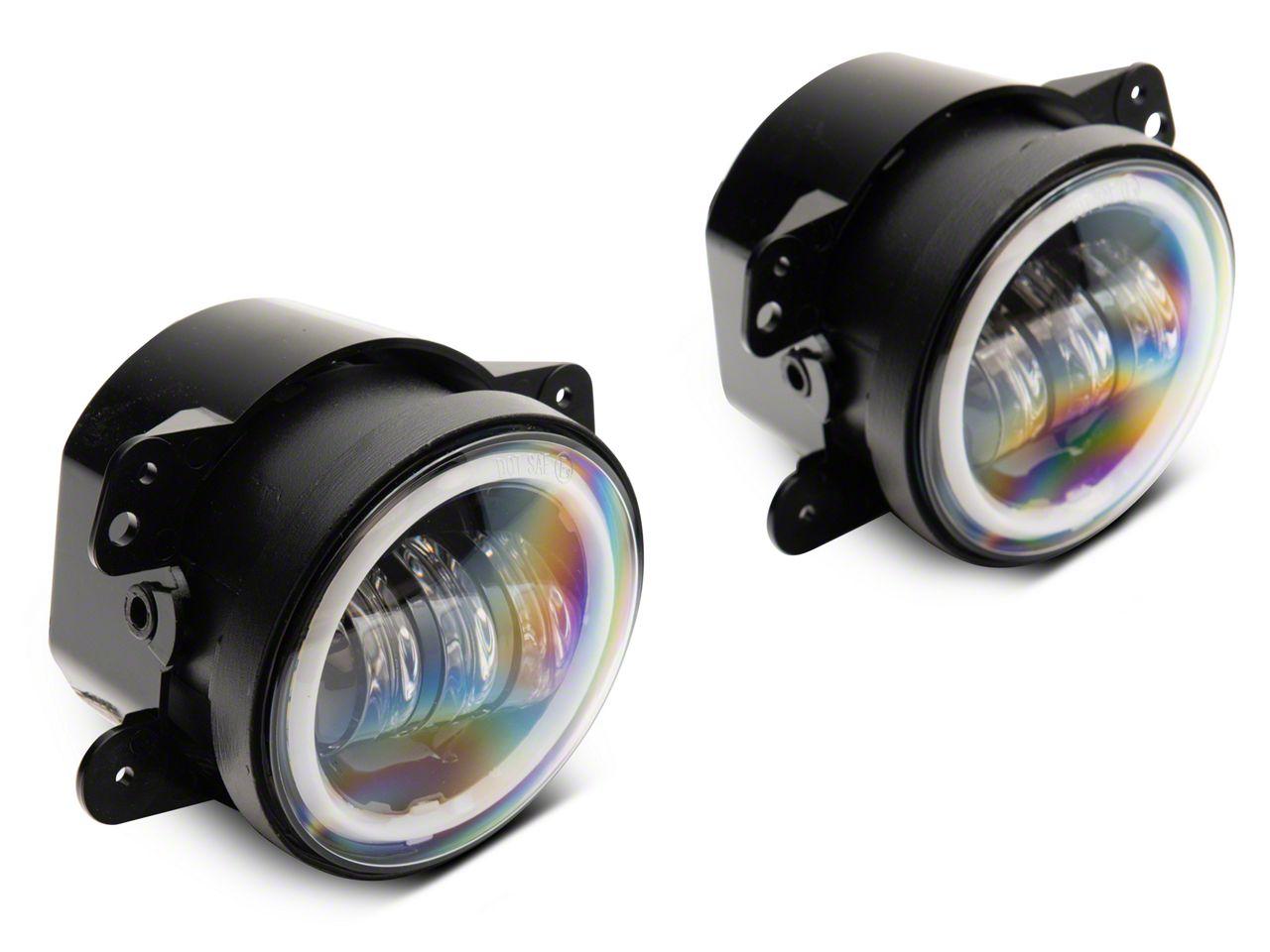 Raxiom Axial Series Halo Led Fog Lights; Amber (2007-2018 Wrangler, Wrangler JK) - J141994