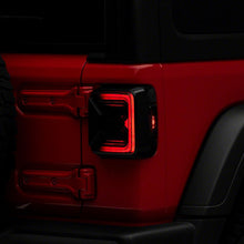 Raxiom Axial Series Led Tail Lights; Black Housing; Smoked Lens (2018-2025 Wrangler) - J142664-JL