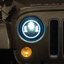 Raxiom 97-18 Jeep Wrangler TJ/JK Axial 7-Inch LED Headlights w/RGB Halo- Blk Hsng (Clear Lens) - J142665