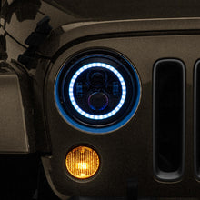 Raxiom 97-18 Jeep Wrangler TJ/JK Axial 7-Inch LED Headlights w/RGB Halo- Blk Hsng (Clear Lens) - J142665