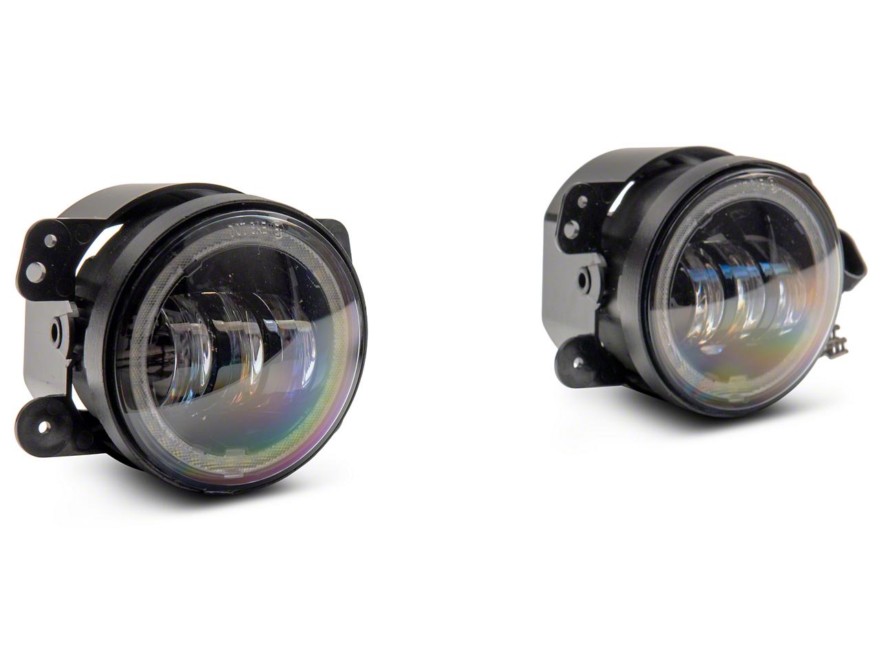 Raxiom Axial Series 4-Inch Led Fog Lights With Halo (2007-2018 Wrangler, Wrangler JK) - J142666