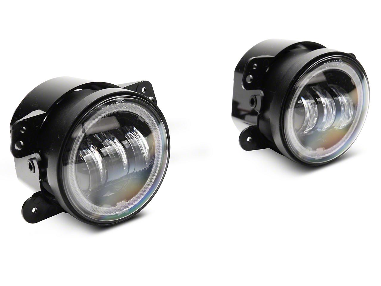 Raxiom Axial Series 4-Inch Led Fog Lights With Rgb Halo (2007-2018 Wrangler, Wrangler JK) - J143371