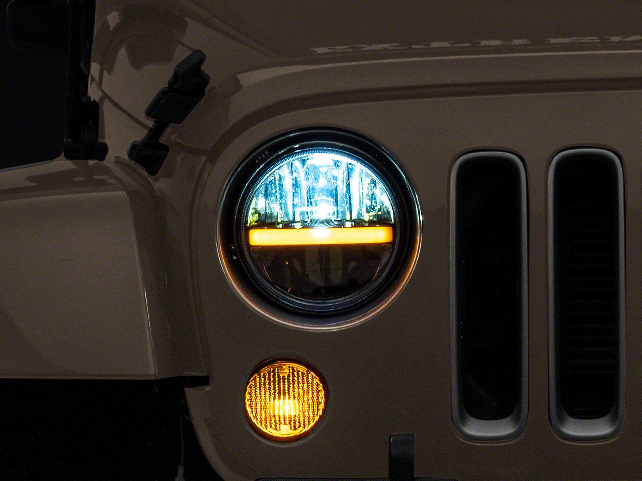 Raxiom Axial Series 7-Inch Led Headlights With Drl And Signal Function (1997-2018 Wrangler, Wrangler JK) - J143372