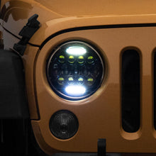 Raxiom 97-18 Jeep Wrangler TJ/JK Axial Series 13-LED Headlights- Black Housing (Clear Lens) - J150093
