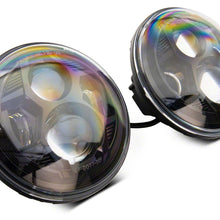 Raxiom 7-Inch Led Headlights; Black Housing; Clear Lens (2007-2018 Wrangler, Wrangler JK) - J154695