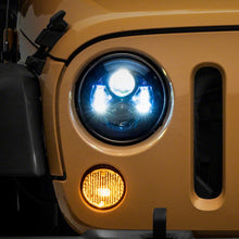 Raxiom 7-Inch Led Headlights; Blue Housing; Clear Lens (2007-2018 Wrangler, Wrangler JK) - J154696