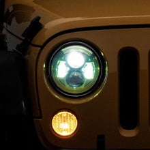 Raxiom 7-Inch Led Headlights; Green Housing; Clear Lens (2007-2018 Wrangler, Wrangler JK) - J154699