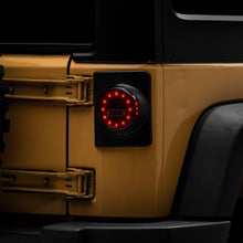 Raxiom Axial Series Halo Led Tail Lights; Black Housing; Clear Lens (2007-2018 Wrangler JK, Wrangler) - J164240