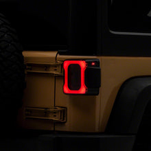 Raxiom Axial Series Carver Led Tail Lights; Black Housing; Smoked Lens (2007-2018 Wrangler, Wrangler JK) - J164241