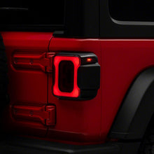 Raxiom Axial Series Carver Led Tail Lights; Black Housing; Smoked Lens (2018-2025 Wrangler) - J164243-JL