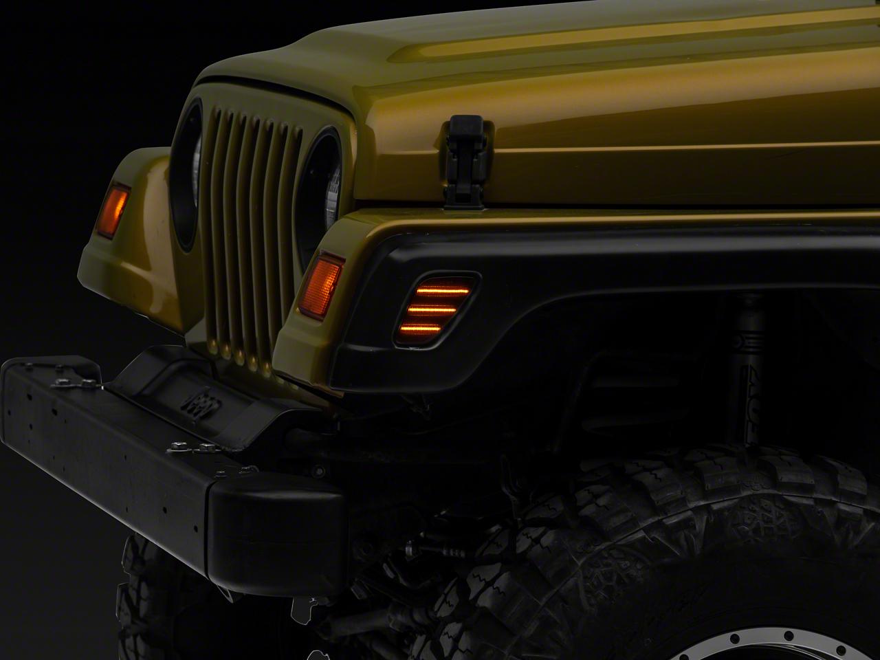 Raxiom Axial Series Led Side Marker Lamps; Smoked (1997-2006 Wrangler) - J166834