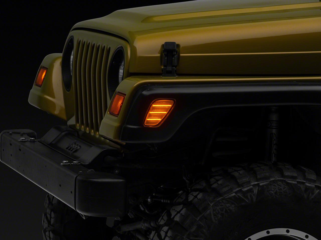 Raxiom Axial Series Led Side Marker Lamps; Clear (1997-2006 Wrangler) - J166835
