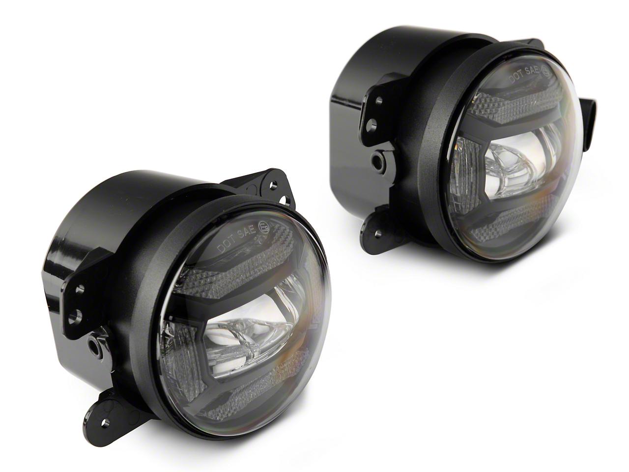 Raxiom Axial Series 4-Inch Led Fog Lights; Clear (2007-2018 Wrangler, Wrangler JK) - J167046