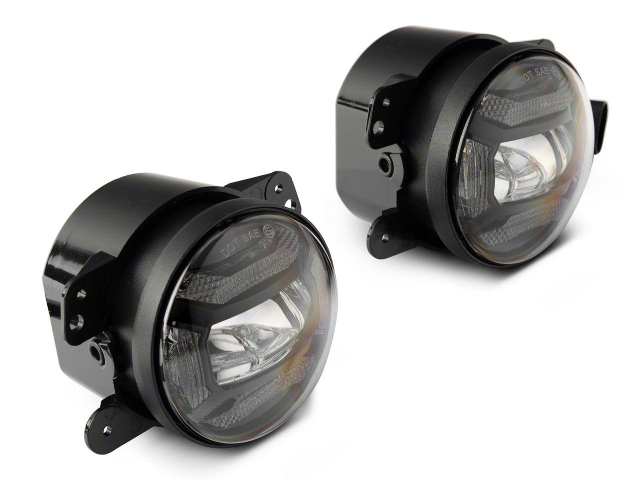 Raxiom Axial Series 4-Inch Led Fog Lights; Clear (2007-2018 Wrangler, Wrangler JK) - J167046