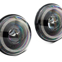 Raxiom Axial Series 7-Inch Dragon Eye Led Headlights; Black Housing; Clear Lens (2007-2018 Wrangler, Wrangler JK) - J167194