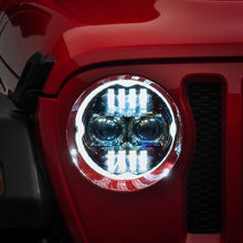 Raxiom Axial Series 9-Inch Angel Eye Led Headlights; Black Housing; Clear Lens (2018-2025 Wrangler, Gladiator) - J171705