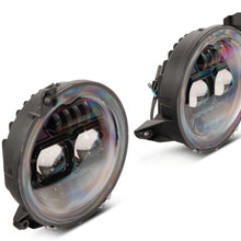 Raxiom Axial Series 9-Inch Angel Eye Led Headlights; Black Housing; Clear Lens (2018-2025 Wrangler, Gladiator) - J171705