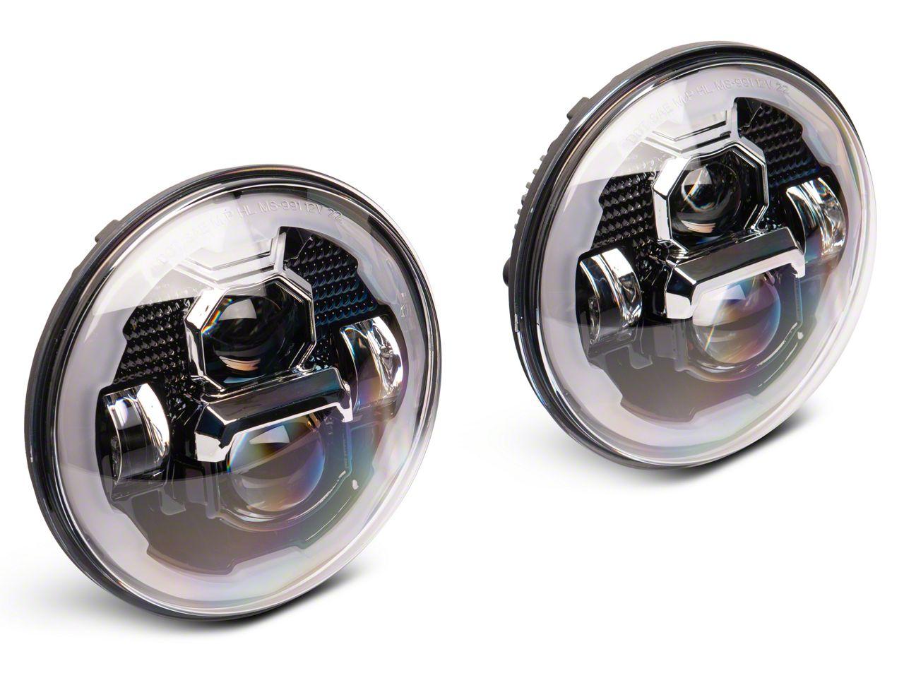Raxiom Axial Series 7-Inch Led Headlights With Drl Turn Signals (2007-2018 Wrangler, Wrangler JK) - J173078