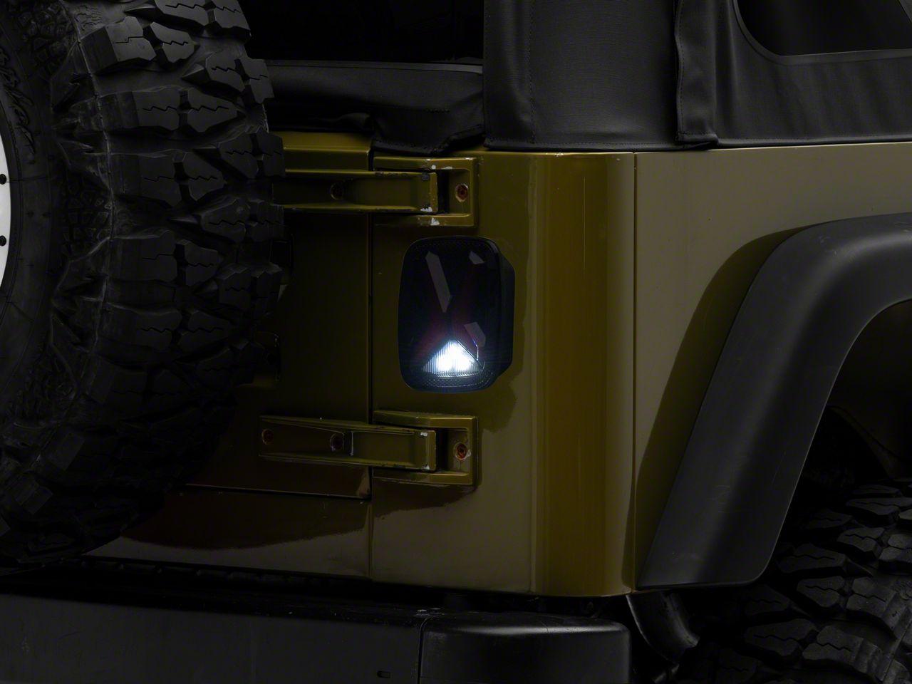 Raxiom Gladiator Led Tail Lights; Black Housing; Smoked Lens (1976-2006 CJ7, Wrangler) - J177410