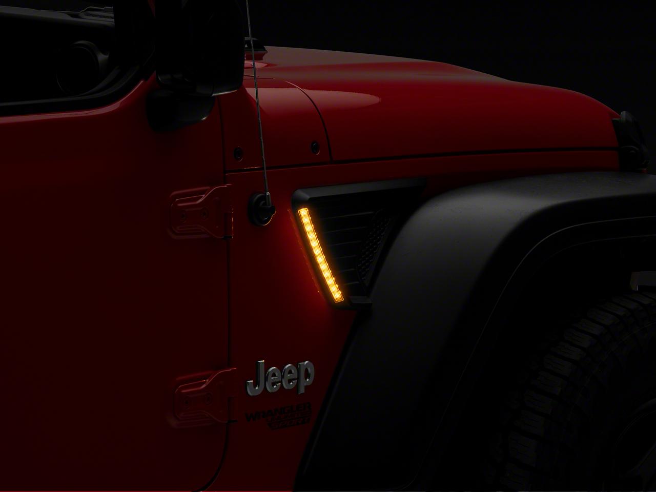 Raxiom Led Fender Vent Lighting With Drl And Turn Signal (2018-2025 Wrangler, Gladiator) - J177414