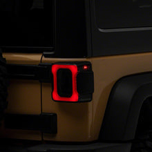 Raxiom Axial Series Led Tail Lights; Black Housing; Smoked Lens (2007-2018 Wrangler, Wrangler JK) - J183262